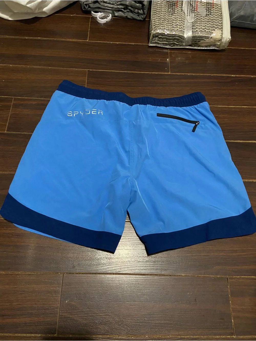 Spyder Swim Trunks Mens XL Blue Quick Dry 30+ UPF Stretch Lined Shorts